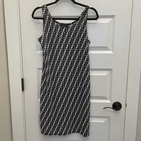 Fendi Dresses & Skirts - FENDI Roma 90s Zucca Print  black and white sundress